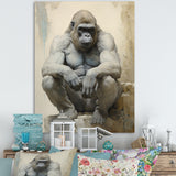 Thoughtful Gorilla - Gorilla Wall Art Prints