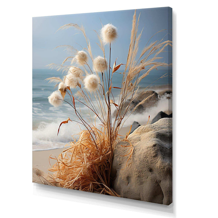 Beachgrass Photography Horizon I - Floral Canvas Wall Art