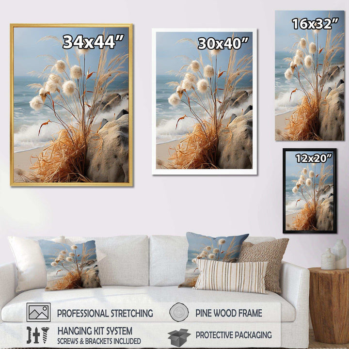 Beachgrass Photography Horizon I - Floral Canvas Wall Art