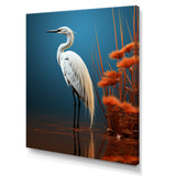 Minimal Heron Portrait Photography - White Heron Wall Art