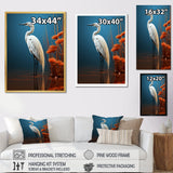 Minimal Heron Portrait Photography - White Heron Wall Art