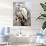 Majestic Blue Heron Horizon - Animals Canvas Wall Art