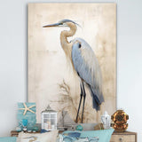 Majestic Blue Heron Horizon II - Animals Canvas Wall Art