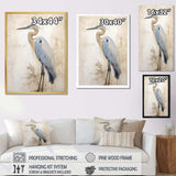 Majestic Blue Heron Horizon II - Animals Canvas Wall Art