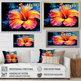 Vibrant Hibiscus In The Tropical Allure - Floral Canvas Wall Art