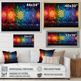 Hindu Chakras Radiant Rainbow - Spiritual Canvas Wall Art