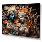 Hinduism Krishna Khaki Gods - Spiritual Canvas Wall Art