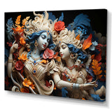 Hinduism Krishna Khaki Gods I - Spiritual Canvas Wall Art