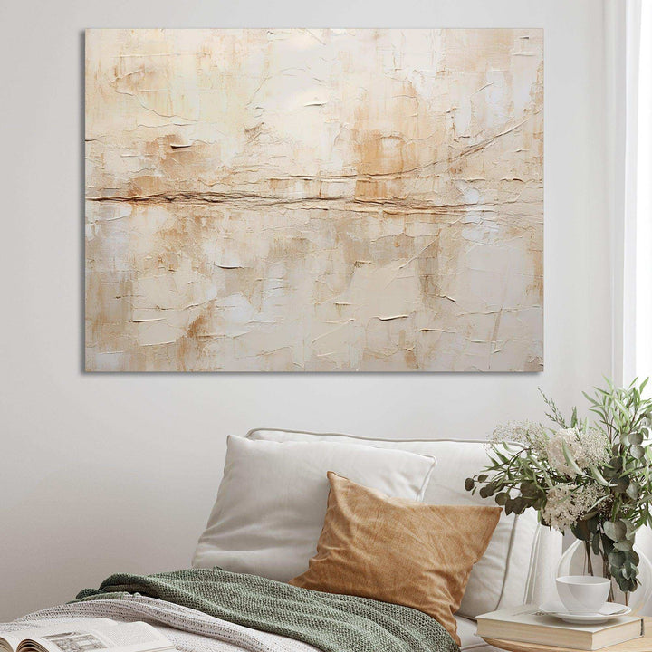 Beige And White Timeless Minimalism - Abstract Canvas Wall Art