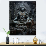 Hinduism Shivas Somber Slate - Spiritual Canvas Wall Art