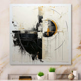 Beige And Black Divine Simplicity II - Abstract Canvas Wall Art