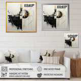 Beige And Black Divine Simplicity II - Abstract Canvas Wall Art