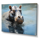 Lakeside Hippo - Hippopotamus Living Room Wall Art
