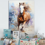 Galloping Horse In Action - Horse Large Canvas Wall Art