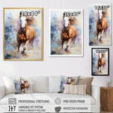 Galloping Horse In Action - Horse Large Canvas Wall Art