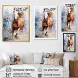Galloping Horse In Action - Horse Large Canvas Wall Art