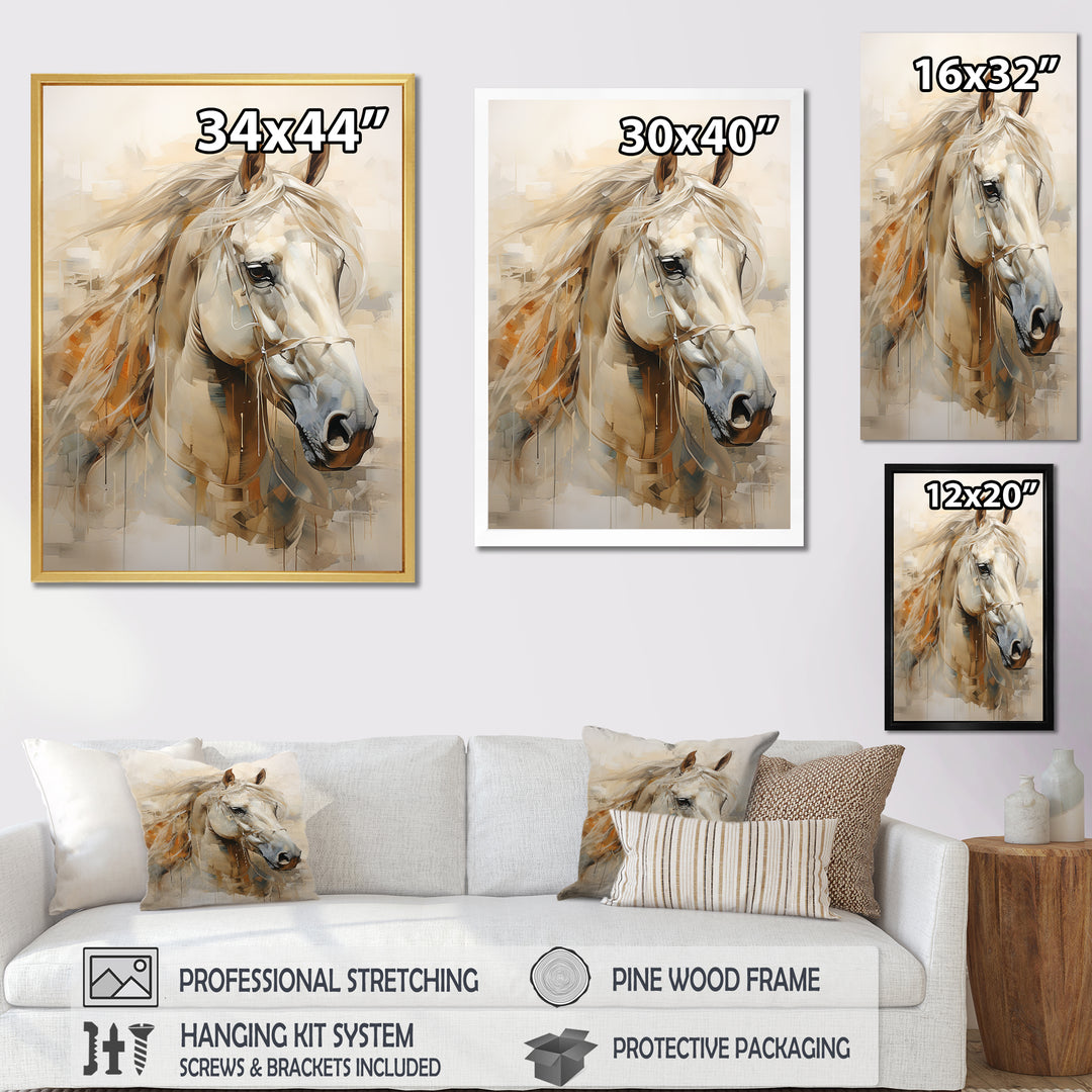 Sophisticated Horse Portrait - Horse Living Room Wall Art