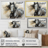 Hooves In Harmony Horse - Horse Canvas Wall Art