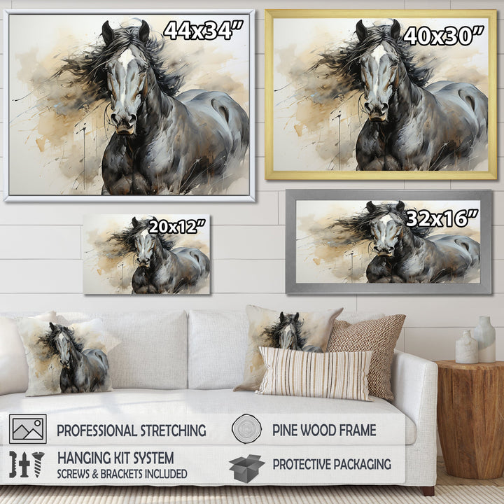 Hooves In Harmony Horse - Horse Canvas Wall Art