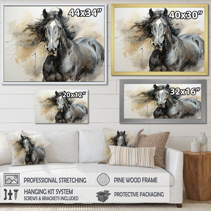 Hooves In Harmony Horse - Horse Canvas Wall Art