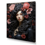 Gorgeous Floral Hair Woman Portrait - Horse Wall Art Prints