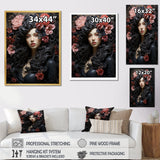 Gorgeous Floral Hair Woman Portrait - Horse Wall Art Prints