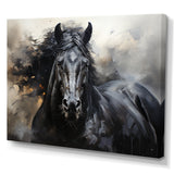 Black Stallion In Motion - Horse Wall Art Prints