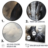 Black Stallion In Motion - Horse Wall Art Prints