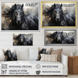 Black Stallion In Motion - Horse Wall Art Prints