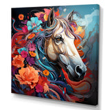 Popart Horse Portrait - Horse Large Canvas Wall Art