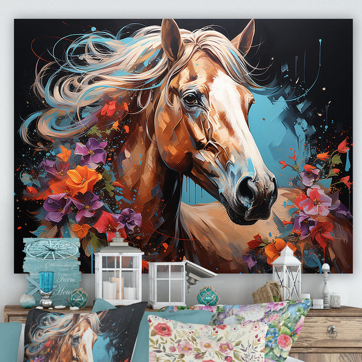 Horse Portrait Street Art - Horse Wall Decor