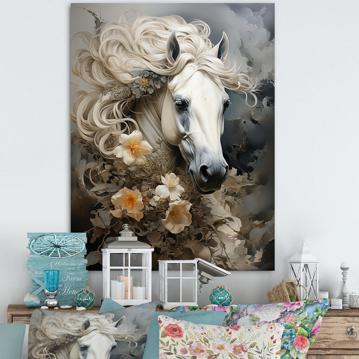 Blooming Surreal Equine Portrait - Horse Wall Art Prints