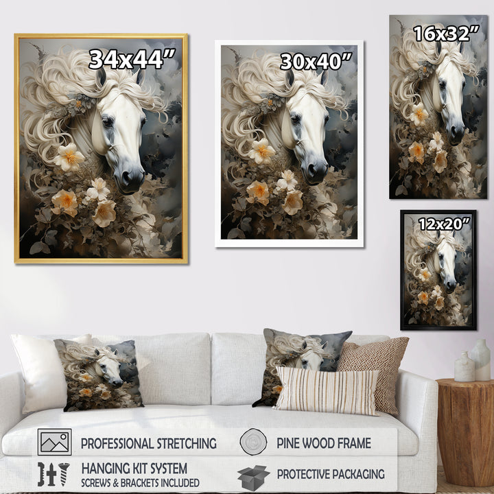 Blooming Surreal Equine Portrait - Horse Wall Art Prints