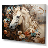Blooming Horse Symbolism - Horse Framed Canvas Art