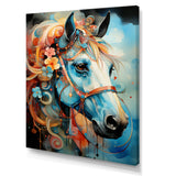 Whimsical Of A Flower Horse Cantering In Fog - Horse Wall Art Prints