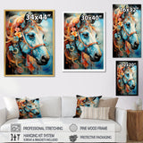 Whimsical Of A Flower Horse Cantering In Fog - Horse Wall Art Prints