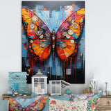 Street Art Colorful Butterfly - Multi-Color Butterfly Wall Art