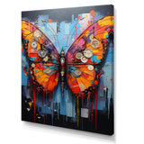 Street Art Colorful Butterfly - Multi-Color Butterfly Wall Art