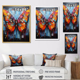 Street Art Colorful Butterfly - Multi-Color Butterfly Wall Art
