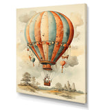 Classic Hot Air Balloon Charm I - Transportation Canvas Wall Art