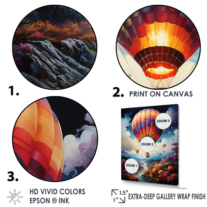 Fantasy Balloon Odyssey - Hot Air Balloon Canvas Wall Art