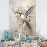 Fluttering Floral Hummingbird II - Animals Canvas Wall Art