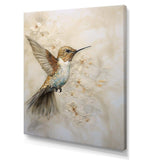 Fluttering Floral Hummingbird III - Animals Canvas Wall Art