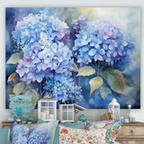 Blue Hydrangea Farmhouse Still Life I - Floral Canvas Wall Art