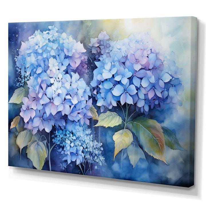 Blue Hydrangea Farmhouse Still Life I - Floral Canvas Wall Art