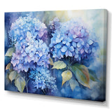 Blue Hydrangea Farmhouse Still Life I - Floral Canvas Wall Art