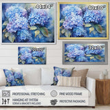 Blue Hydrangea Farmhouse Still Life I - Floral Canvas Wall Art