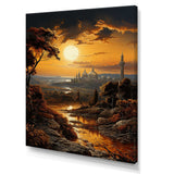 Jerusalem Sunset Dome Of The Rock - Spiritual Canvas Wall Art