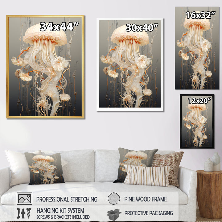 Minimalism Jellyfish Wonders - Jellyfish Living Room Wall Art