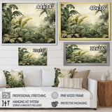 Vintage Jungle Landscape - Landscapes Canvas Wall Art